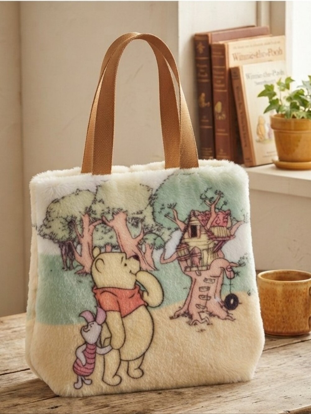 Her Universe Disney Winnie The Pooh Fuzzy Tote Bag